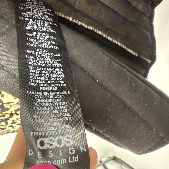 ASOS DESIGN Quilted Animal Kimono Jacket Over Sized Medium Boxy Artsy - Picture 11 of 13